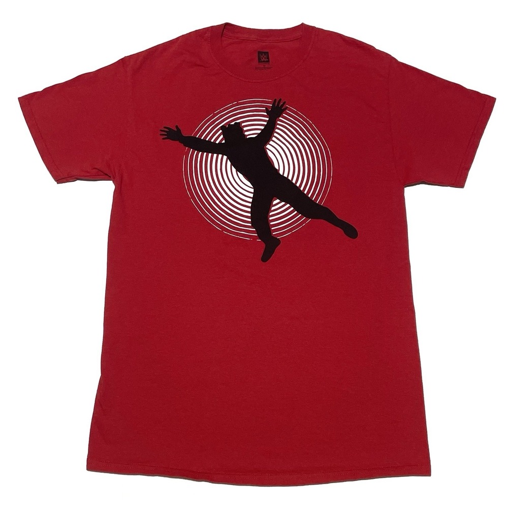 WWE‎ Bad Bunny Splash T-Shirt Men's Medium Red Black NXT Short Sleeve